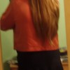 {username} - Long blond hair Patricie in red satin blouse