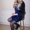 {username} - Lady GaGa blue sequins dress, at Sophies. I move, it rattles, you tremble
